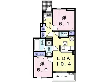 グレイス レジデンス(2LDK/1階)の間取り写真