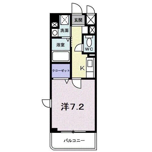 アルヴェアーレ(1K/3階)の間取り写真