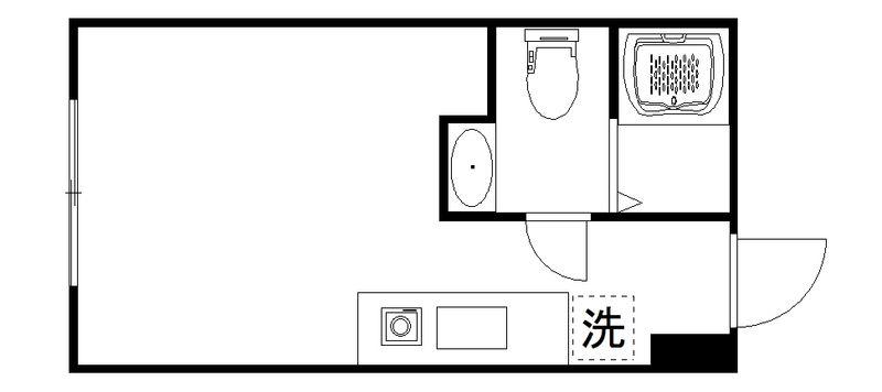 ルテラ氷川町(ワンルーム/2階)の間取り写真