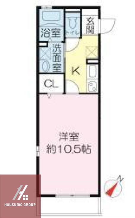 パセオ寿(1K/1階)の間取り写真