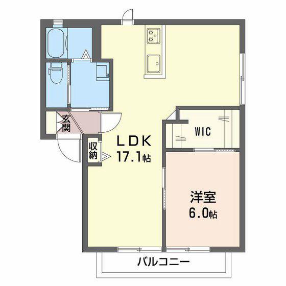 コーポ松浦II(1LDK/2階)の間取り写真