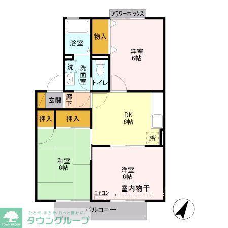 ヴァンベール東川口V(3DK/1階)の間取り写真