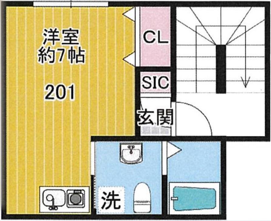 THE CITY 中村橋(ワンルーム/2階)の間取り写真