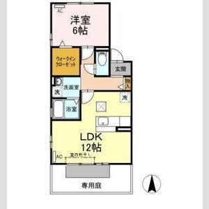 メゾンプティ(1LDK/1階)の間取り写真