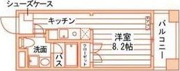やごと光風観(1K/4階)の間取り写真