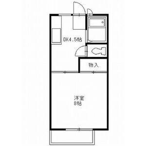 ハイツブルーメ(1DK/2階)の間取り写真