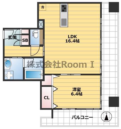 アーバネックス淀屋橋(1LDK/12階)の間取り写真