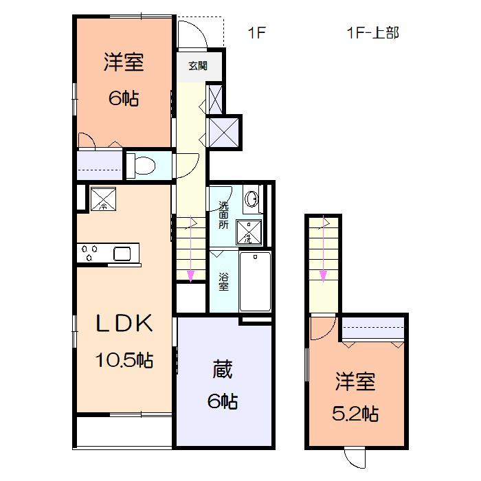 グレースフォレスト(2LDK/1階)の間取り写真