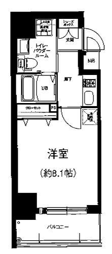GRACE ノース NISHITENMA(1K/5階)の間取り写真