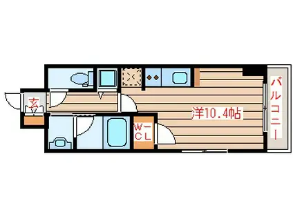 プラウドフラット河原町(ワンルーム/3階)の間取り写真