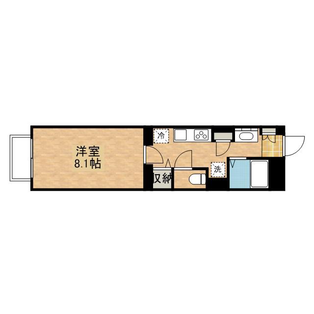 IRMS(1K/5階)の間取り写真