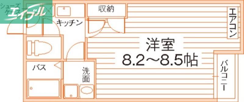 クレフラスト中井町(1K/1階)の間取り写真