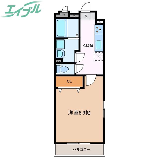 VIGORE SHIRASUKA(1K/3階)の間取り写真