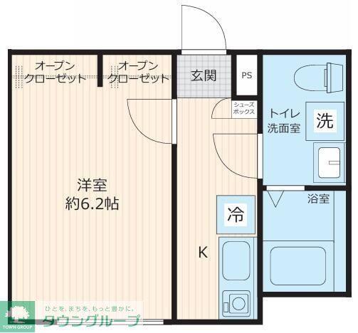 サルパーレ鴻巣本町(1K/3階)の間取り写真