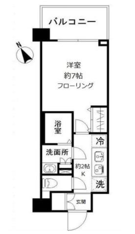 N-STAGE 赤羽志茂(1K/5階)の間取り写真