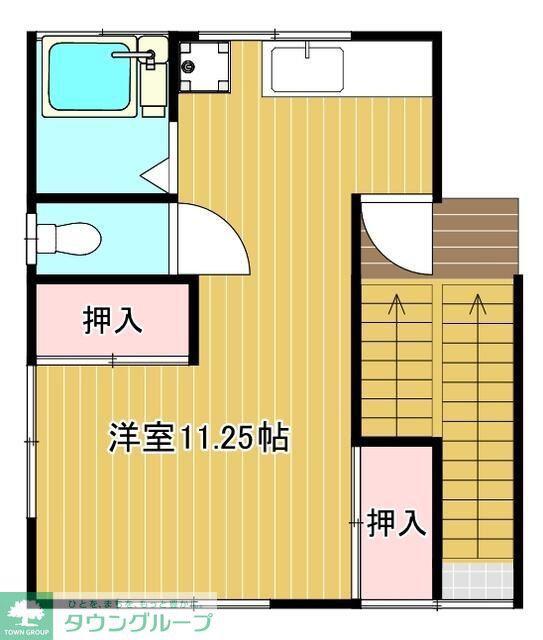 村野荘(ワンルーム/2階)の間取り写真