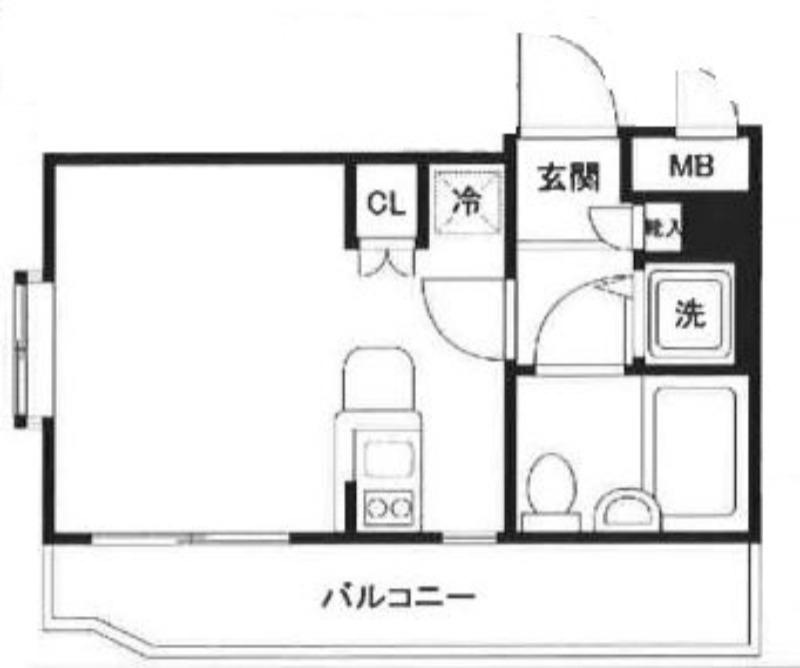 ワコーレ五反田(ワンルーム/2階)の間取り写真