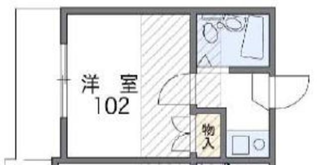 メゾンアンソレイユ(1K/2階)の間取り写真