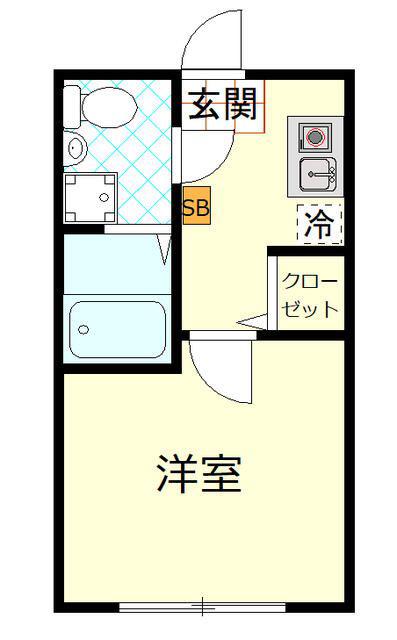 リバーサイド横浜(1K/3階)の間取り写真