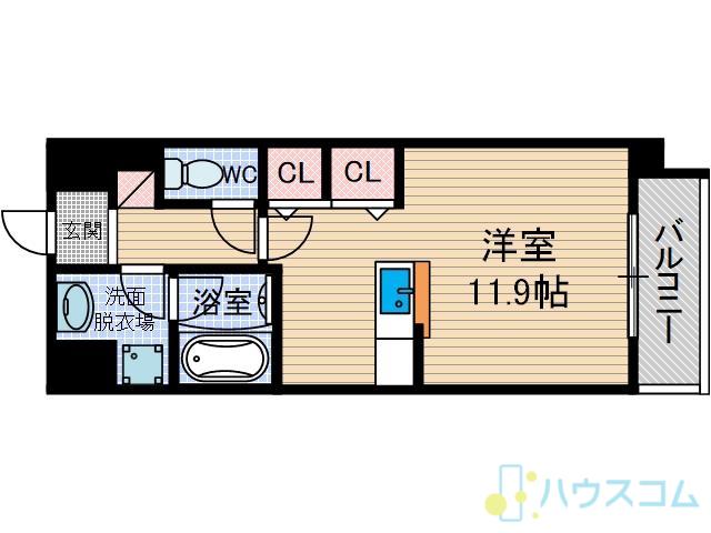 エトワール(ワンルーム/4階)の間取り写真