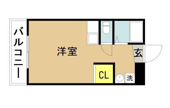 EPCOTII(ワンルーム/2階)の間取り写真