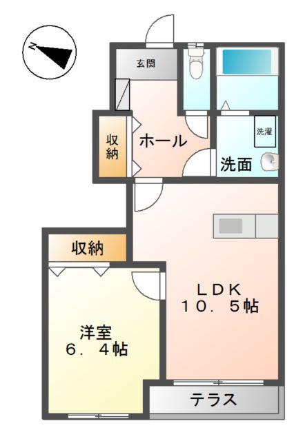 メゾンアシューレ(1LDK/1階)の間取り写真