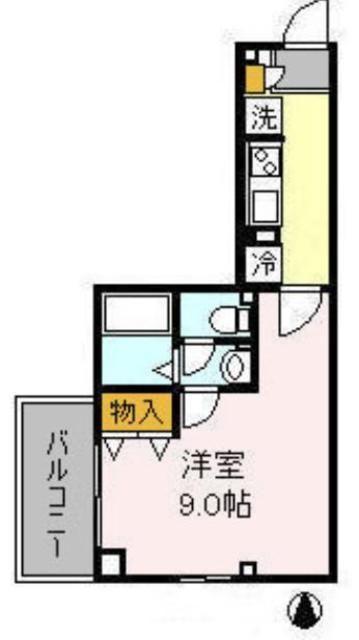 LE CIEL(1K/2階)の間取り写真