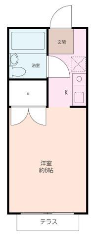 ジュネパレス 藤沢 第11(ワンルーム/1階)の間取り写真