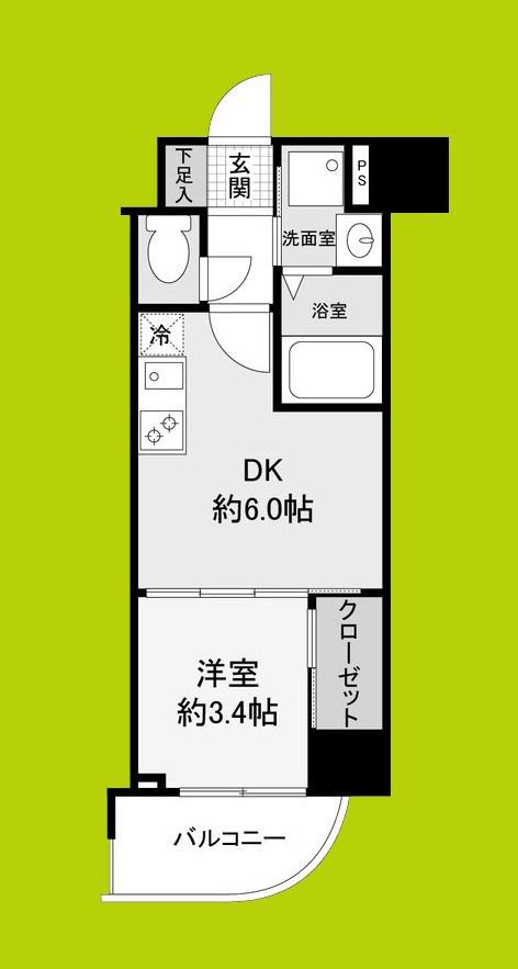 セレニテ谷町四丁目アリエ(1DK/7階)の間取り写真