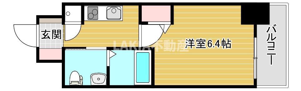 セレニテ九条リアン(1K/9階)の間取り写真