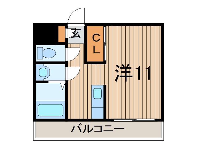 I・M・A III(ワンルーム/3階)の間取り写真