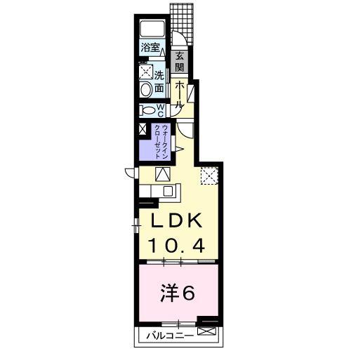 レジデンス 杏(1LDK/1階)の間取り写真