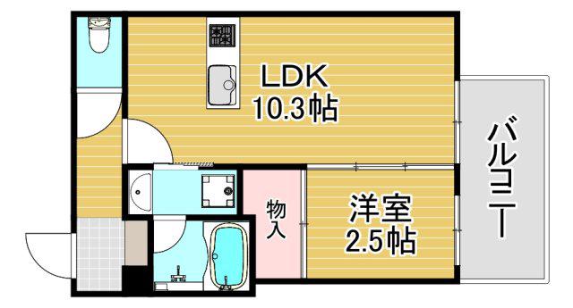シーズンフラッツ福島(1LDK/7階)の間取り写真