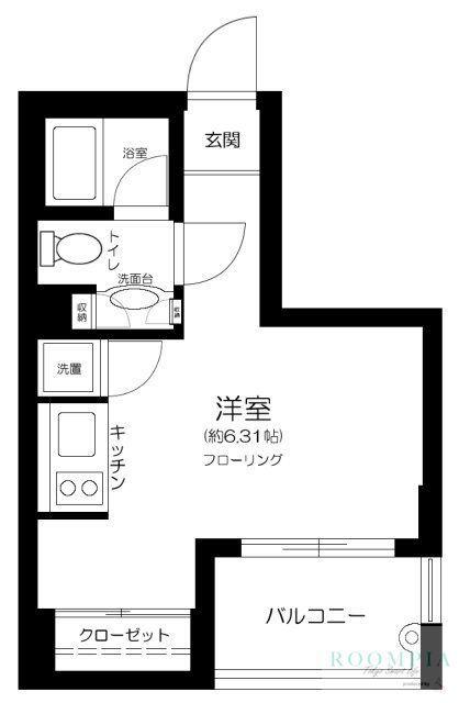 ゼクシア市谷台(ワンルーム/8階)の間取り写真