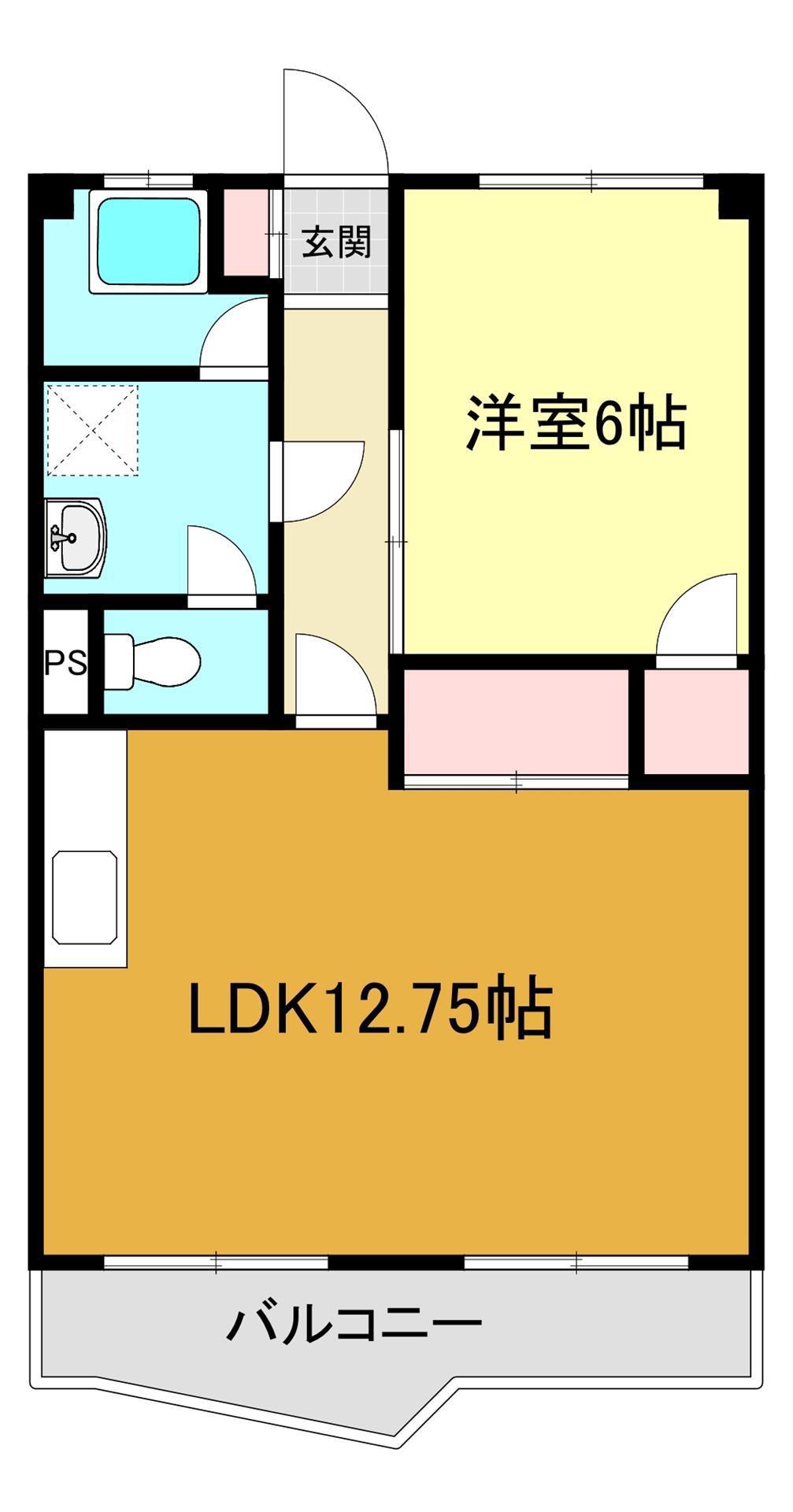 ル・シャン(2DK/2階)の間取り写真
