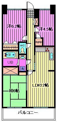 グランデュオ北街区(3LDK/2階)の間取り写真