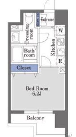 ドゥーエ学芸大学II(1K/2階)の間取り写真