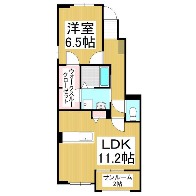 サルビアコート(1LDK/1階)の間取り写真