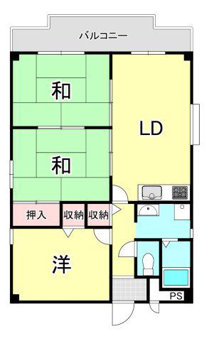 メービウス仁川(3LDK/3階)の間取り写真