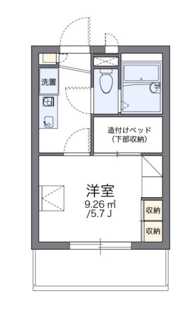 レオパレスSENSUI(1K/1階)の間取り写真
