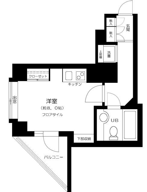 アルカーデンシティリンクス新宿(ワンルーム/10階)の間取り写真