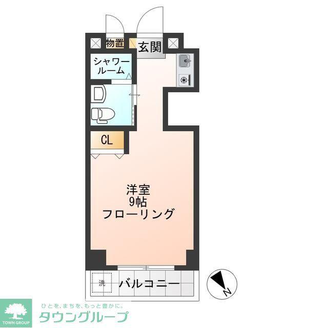 はやしビル(ワンルーム/2階)の間取り写真