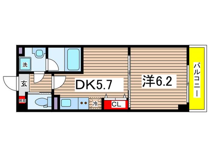 クワトロ ロマーノ(1DK/1階)の間取り写真