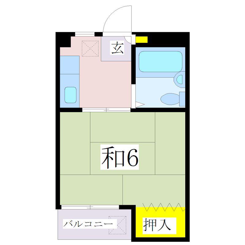 重久マンション(1K/1階)の間取り写真