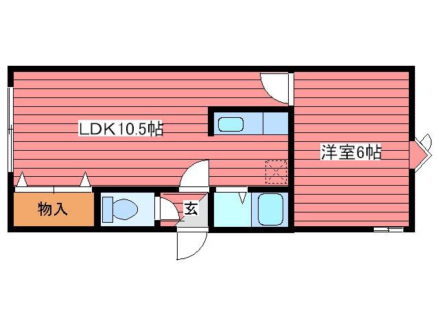 レジェンドプラザ(1LDK/1階)の間取り写真
