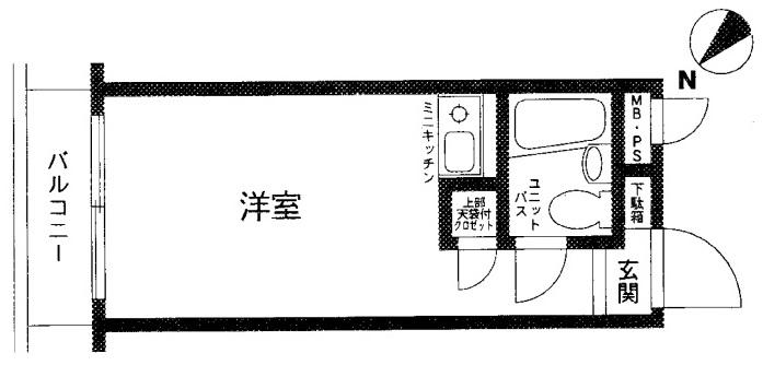 新子安センチュリー21(ワンルーム/3階)の間取り写真