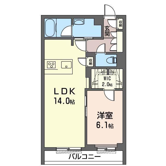 ザ ファースト(1LDK/3階)の間取り写真