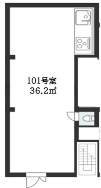 クレイン本町(ワンルーム/1階)の間取り写真