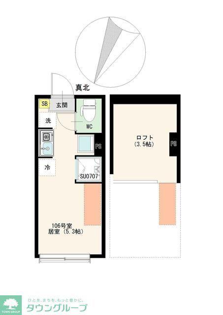 貫井3丁目NEOAVAND IOT(ワンルーム/1階)の間取り写真
