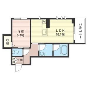 エトワール(1LDK/2階)の間取り写真